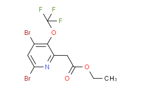 Ethyl 4,6-dibromo-3-(trifluoromethoxy)pyridine-2-acetate