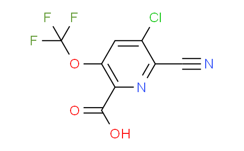 3-Chloro-2-cyano-5-(trifluoromethoxy)pyridine-6-carboxylic acid