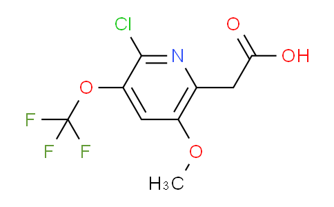 2-Chloro-5-methoxy-3-(trifluoromethoxy)pyridine-6-acetic acid