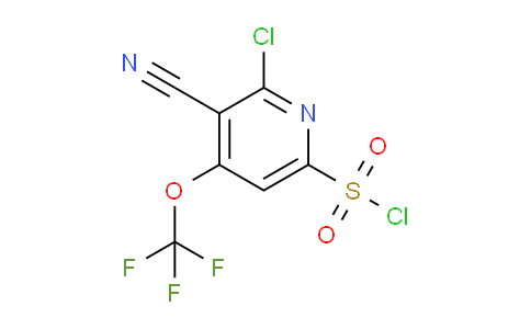 2-Chloro-3-cyano-4-(trifluoromethoxy)pyridine-6-sulfonyl chloride