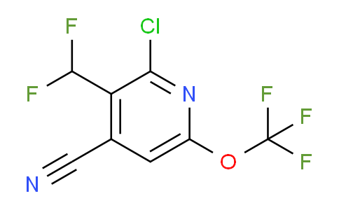 2-Chloro-4-cyano-3-(difluoromethyl)-6-(trifluoromethoxy)pyridine