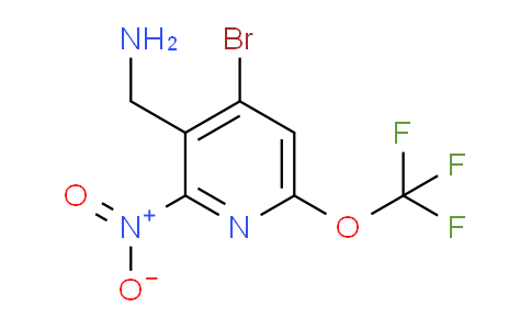 3-(Aminomethyl)-4-bromo-2-nitro-6-(trifluoromethoxy)pyridine