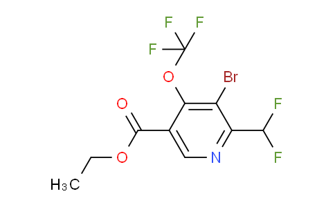 Ethyl 3-bromo-2-(difluoromethyl)-4-(trifluoromethoxy)pyridine-5-carboxylate