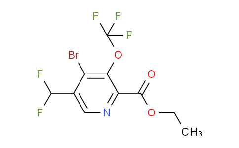 Ethyl 4-bromo-5-(difluoromethyl)-3-(trifluoromethoxy)pyridine-2-carboxylate