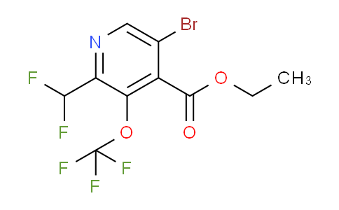 Ethyl 5-bromo-2-(difluoromethyl)-3-(trifluoromethoxy)pyridine-4-carboxylate