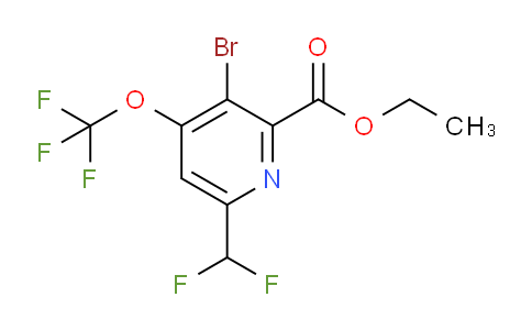 Ethyl 3-bromo-6-(difluoromethyl)-4-(trifluoromethoxy)pyridine-2-carboxylate