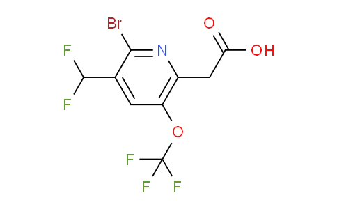 2-Bromo-3-(difluoromethyl)-5-(trifluoromethoxy)pyridine-6-acetic acid