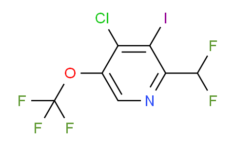 4-Chloro-2-(difluoromethyl)-3-iodo-5-(trifluoromethoxy)pyridine