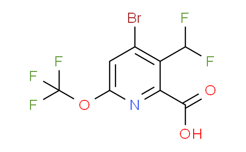 AM184262 | 1804751-72-1 | 4-Bromo-3-(difluoromethyl)-6-(trifluoromethoxy)pyridine-2-carboxylic acid