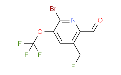2-Bromo-5-(fluoromethyl)-3-(trifluoromethoxy)pyridine-6-carboxaldehyde