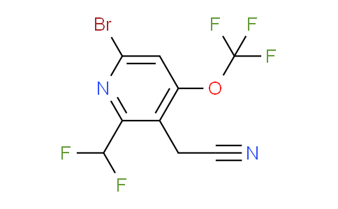 6-Bromo-2-(difluoromethyl)-4-(trifluoromethoxy)pyridine-3-acetonitrile