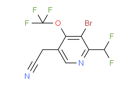 AM184325 | 1803680-66-1 | 3-Bromo-2-(difluoromethyl)-4-(trifluoromethoxy)pyridine-5-acetonitrile