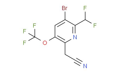 AM184327 | 1804750-80-8 | 3-Bromo-2-(difluoromethyl)-5-(trifluoromethoxy)pyridine-6-acetonitrile