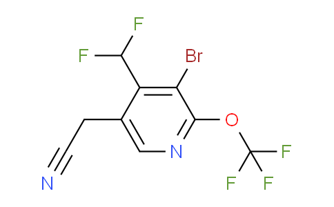 AM184331 | 1806079-19-5 | 3-Bromo-4-(difluoromethyl)-2-(trifluoromethoxy)pyridine-5-acetonitrile