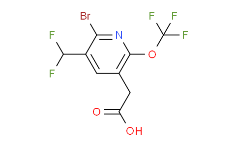2-Bromo-3-(difluoromethyl)-6-(trifluoromethoxy)pyridine-5-acetic acid