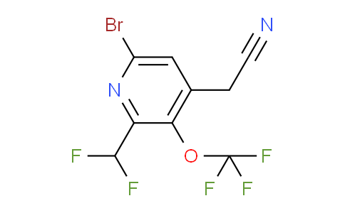 6-Bromo-2-(difluoromethyl)-3-(trifluoromethoxy)pyridine-4-acetonitrile