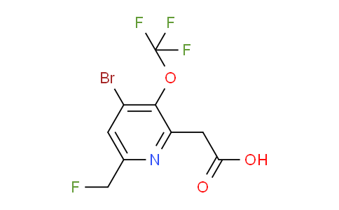 4-Bromo-6-(fluoromethyl)-3-(trifluoromethoxy)pyridine-2-acetic acid