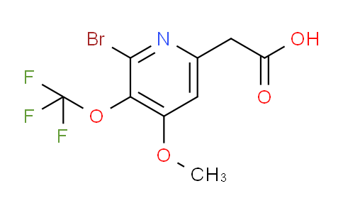 2-Bromo-4-methoxy-3-(trifluoromethoxy)pyridine-6-acetic acid