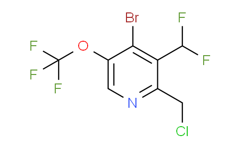4-Bromo-2-(chloromethyl)-3-(difluoromethyl)-5-(trifluoromethoxy)pyridine