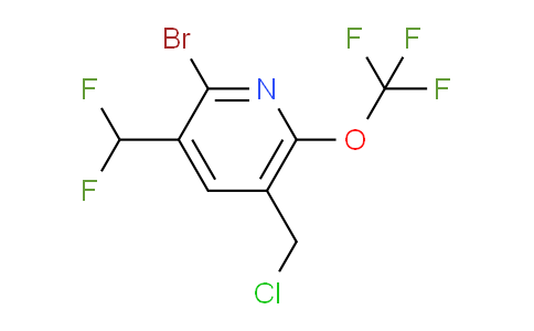 2-Bromo-5-(chloromethyl)-3-(difluoromethyl)-6-(trifluoromethoxy)pyridine