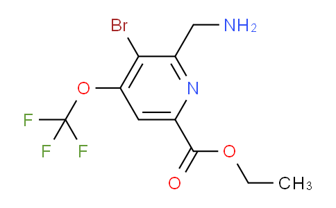 Ethyl 2-(aminomethyl)-3-bromo-4-(trifluoromethoxy)pyridine-6-carboxylate