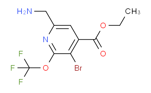Ethyl 6-(aminomethyl)-3-bromo-2-(trifluoromethoxy)pyridine-4-carboxylate