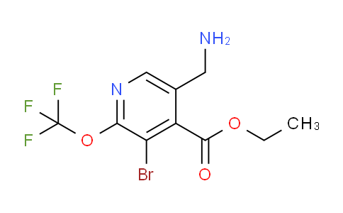 Ethyl 5-(aminomethyl)-3-bromo-2-(trifluoromethoxy)pyridine-4-carboxylate