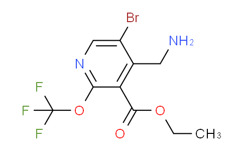 Ethyl 4-(aminomethyl)-5-bromo-2-(trifluoromethoxy)pyridine-3-carboxylate