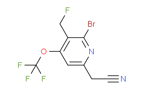 2-Bromo-3-(fluoromethyl)-4-(trifluoromethoxy)pyridine-6-acetonitrile
