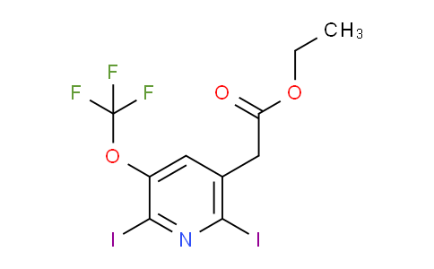 Ethyl 2,6-diiodo-3-(trifluoromethoxy)pyridine-5-acetate