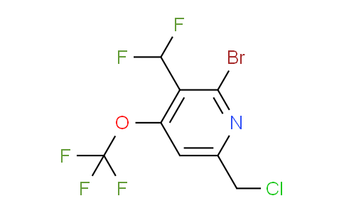2-Bromo-6-(chloromethyl)-3-(difluoromethyl)-4-(trifluoromethoxy)pyridine