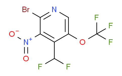 2-Bromo-4-(difluoromethyl)-3-nitro-5-(trifluoromethoxy)pyridine