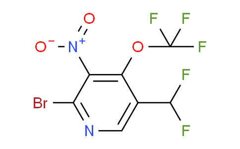 2-Bromo-5-(difluoromethyl)-3-nitro-4-(trifluoromethoxy)pyridine