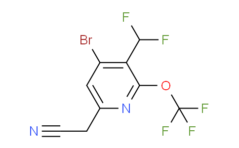 AM185491 | 1803640-00-7 | 4-Bromo-3-(difluoromethyl)-2-(trifluoromethoxy)pyridine-6-acetonitrile