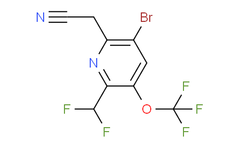 AM185495 | 1804750-94-4 | 5-Bromo-2-(difluoromethyl)-3-(trifluoromethoxy)pyridine-6-acetonitrile