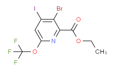 Ethyl 3-bromo-4-iodo-6-(trifluoromethoxy)pyridine-2-carboxylate
