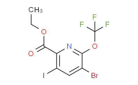 Ethyl 3-bromo-5-iodo-2-(trifluoromethoxy)pyridine-6-carboxylate