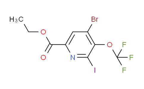 Ethyl 4-bromo-2-iodo-3-(trifluoromethoxy)pyridine-6-carboxylate