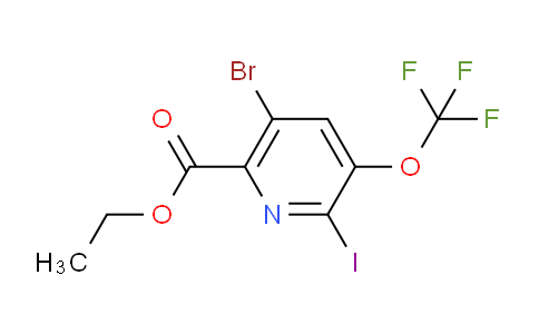 Ethyl 5-bromo-2-iodo-3-(trifluoromethoxy)pyridine-6-carboxylate