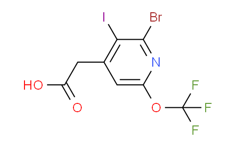 2-Bromo-3-iodo-6-(trifluoromethoxy)pyridine-4-acetic acid