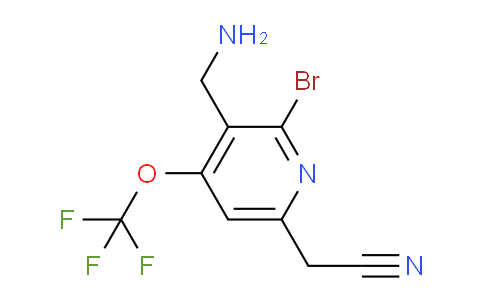 3-(Aminomethyl)-2-bromo-4-(trifluoromethoxy)pyridine-6-acetonitrile