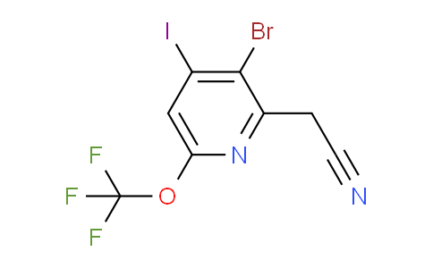 AM185677 | 1806086-69-0 | 3-Bromo-4-iodo-6-(trifluoromethoxy)pyridine-2-acetonitrile