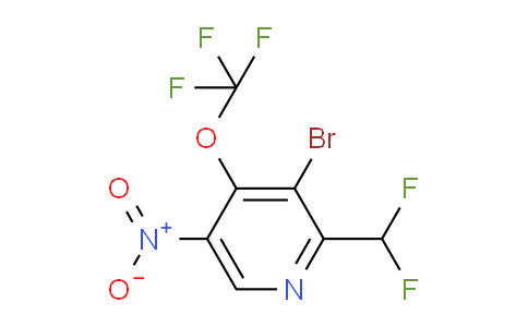 3-Bromo-2-(difluoromethyl)-5-nitro-4-(trifluoromethoxy)pyridine