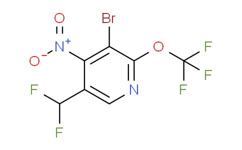 3-Bromo-5-(difluoromethyl)-4-nitro-2-(trifluoromethoxy)pyridine