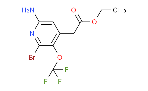 Ethyl 6-amino-2-bromo-3-(trifluoromethoxy)pyridine-4-acetate