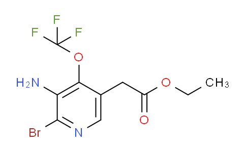 Ethyl 3-amino-2-bromo-4-(trifluoromethoxy)pyridine-5-acetate