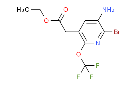 Ethyl 3-amino-2-bromo-6-(trifluoromethoxy)pyridine-5-acetate