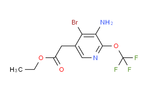 Ethyl 3-amino-4-bromo-2-(trifluoromethoxy)pyridine-5-acetate