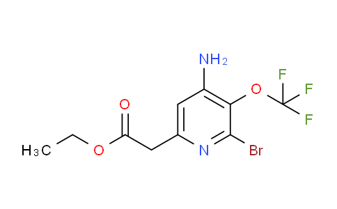 Ethyl 4-amino-2-bromo-3-(trifluoromethoxy)pyridine-6-acetate
