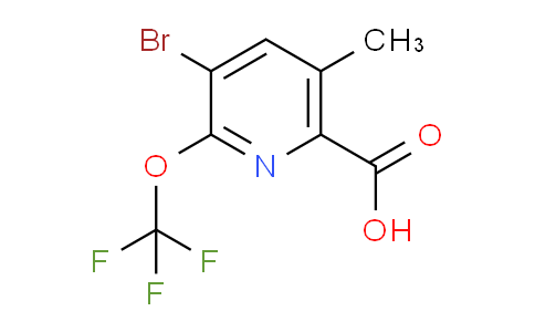 3-Bromo-5-methyl-2-(trifluoromethoxy)pyridine-6-carboxylic acid